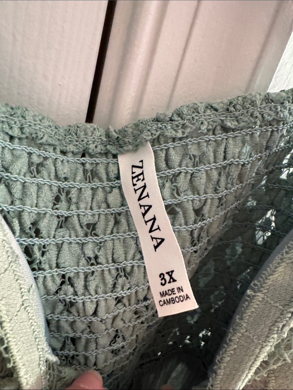 Zenana Outfitters Sage Green Lace-Trim Slip Dress - Picture 2 of 4
